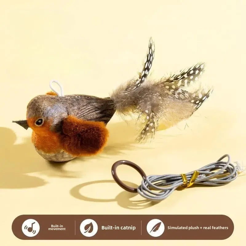 Interactive Bird Toy for Cats with Catnip & Sound