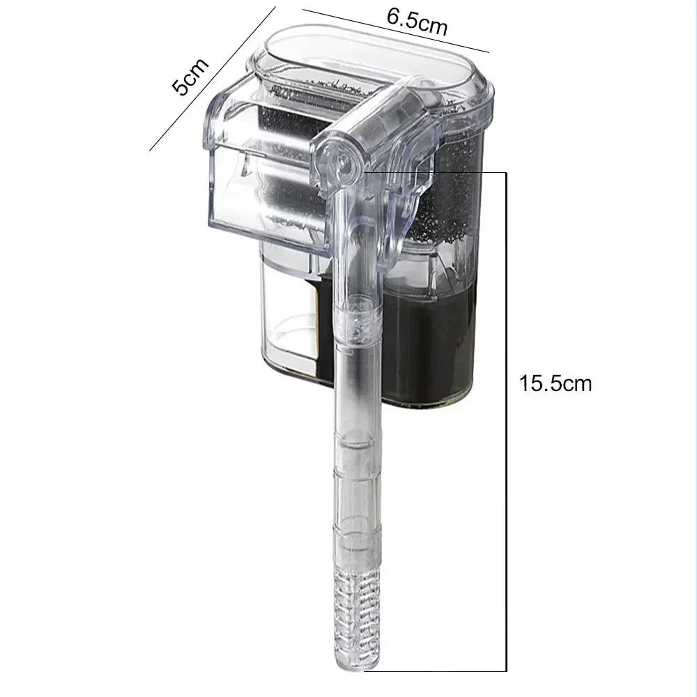 Mini USB Aquarium Hanging Filter - 2.5W Silent Water Pump for Small Fish Tanks