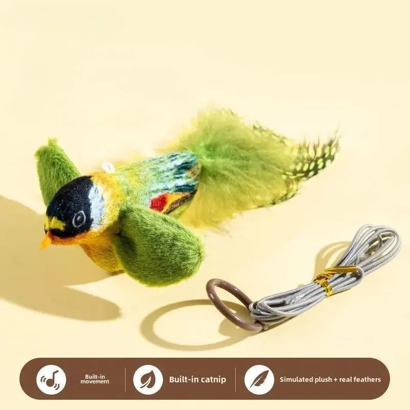 Interactive Bird Toy for Cats with Catnip & Sound