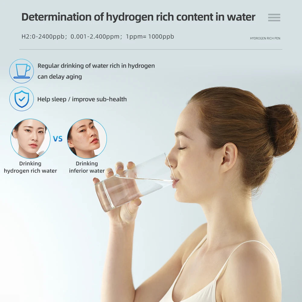 4 in 1 ORP H2 Temperature PH  Meter Hydrogen-rich Test Pen Water Quality Purity Detector Analyzer for Aquarium Pool Hydroponic