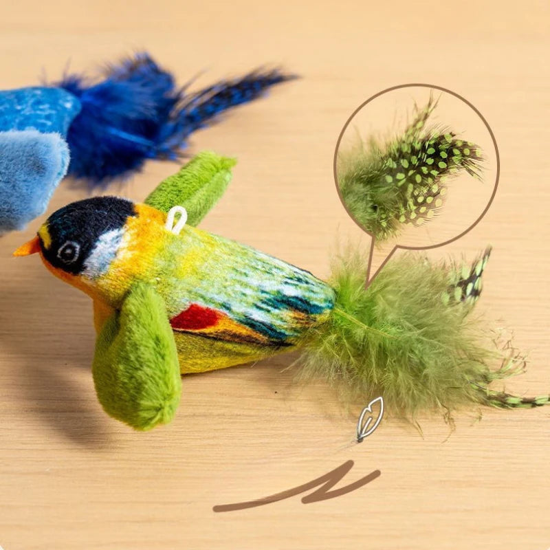 Interactive Bird Toy for Cats with Catnip & Sound