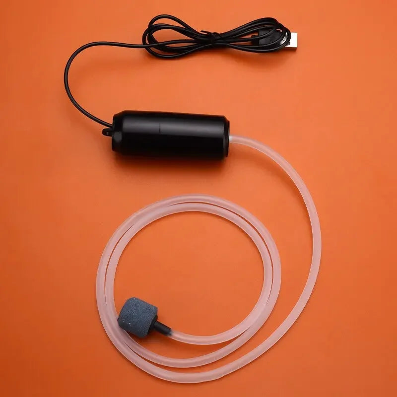 Portable USB Aquarium Air Pump:Mini Oxygenator for Fish Tanks and Aquatic Accessories