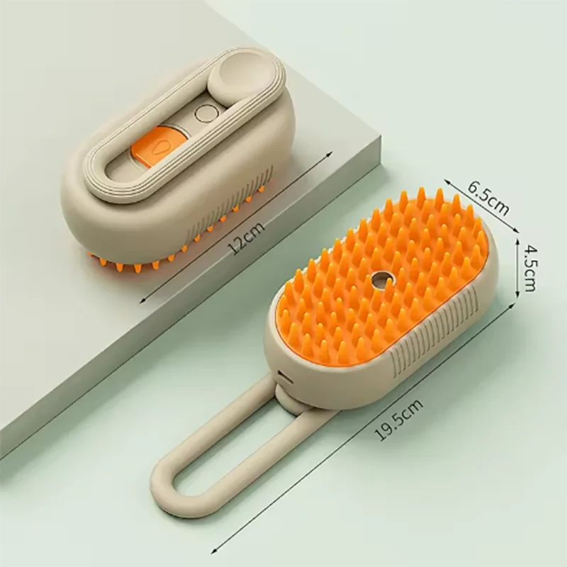 New Cat Dog Pet Spray Massage Brush One Button Steam Spray Folding Rotatable Floating Hair Bath Hair Removal Brush Comb