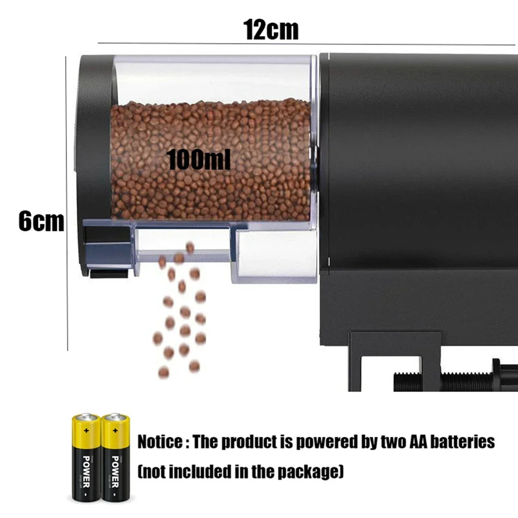 Automatic Fish Feeder - 100ml Aquarium Auto Feeder with Timer