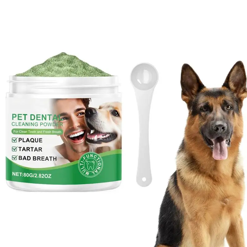 Pet Oral Powder Dog Tooth Powder Cleaning Stain Remover Pet Supplies Oral Care Breath Freshener Tooth Health Comprehensive