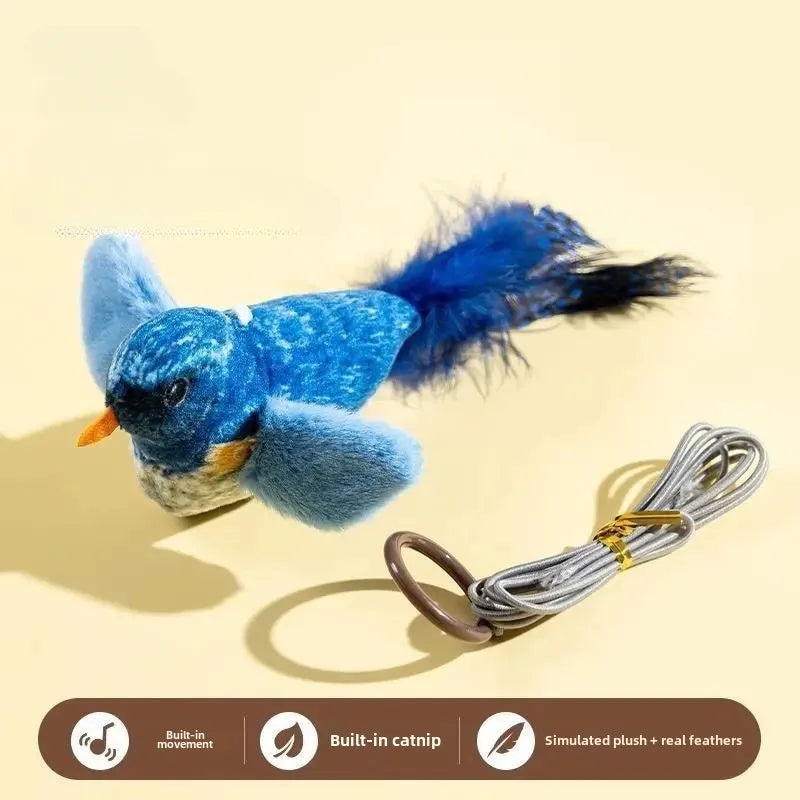 Interactive Bird Toy for Cats with Catnip & Sound