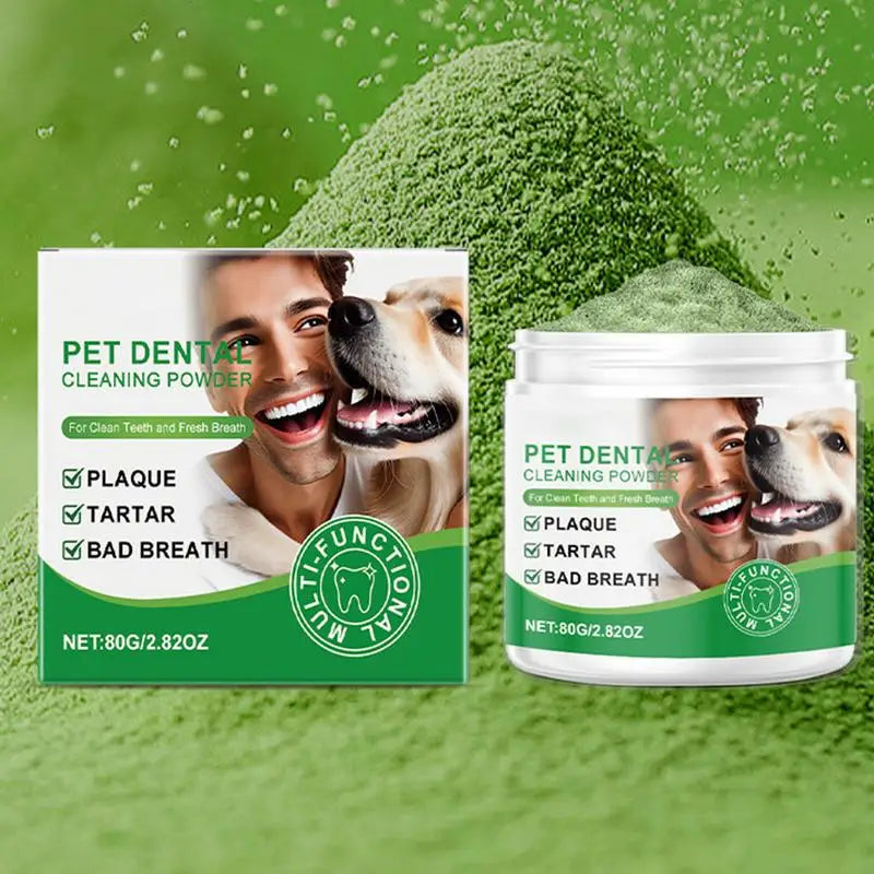 Pet Oral Powder Dog Tooth Powder Cleaning Stain Remover Pet Supplies Oral Care Breath Freshener Tooth Health Comprehensive