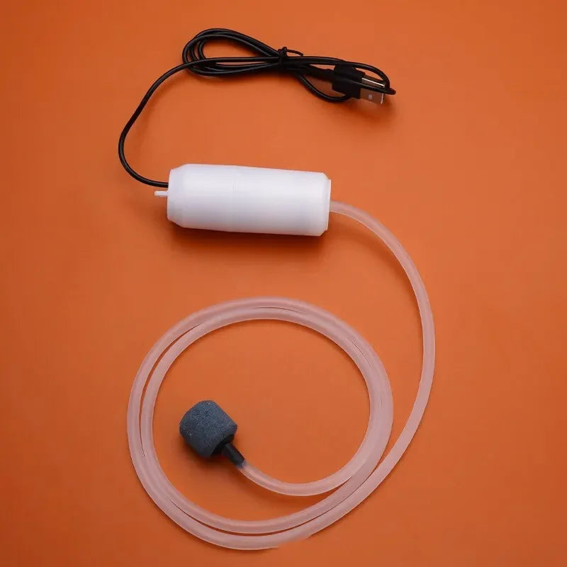 Portable USB Aquarium Air Pump:Mini Oxygenator for Fish Tanks and Aquatic Accessories