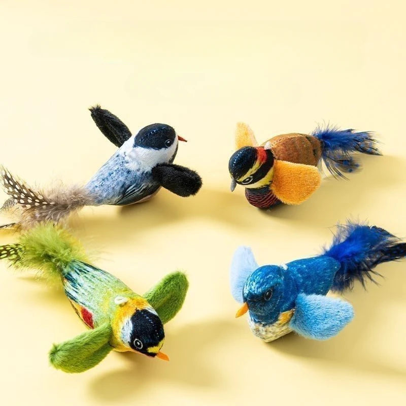 Interactive Bird Toy for Cats with Catnip & Sound