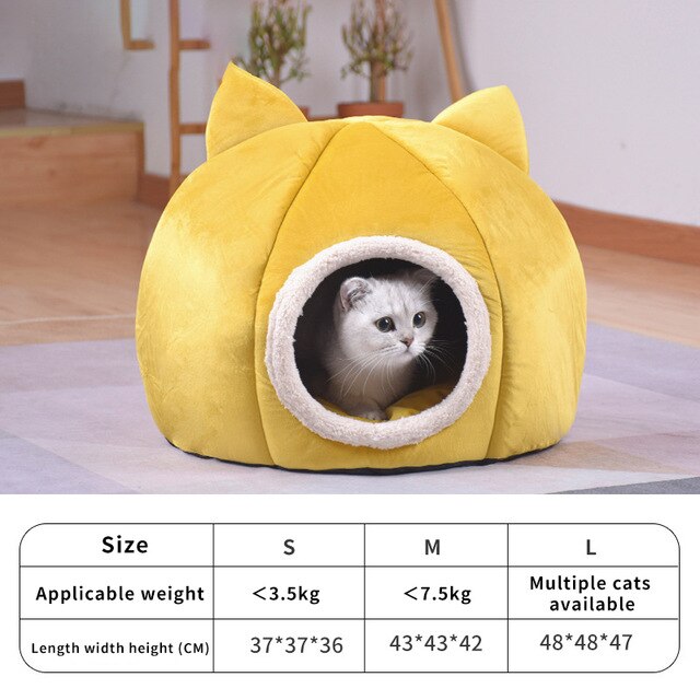 Pet Dog Cat Tent House Kennel Winter Warm Nest Soft Sleeping Sofa Pad Animal Puppy Cave Sleeping Mat Nest Kennel Pet Supplies-7