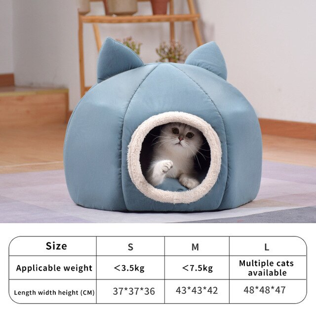 Pet Dog Cat Tent House Kennel Winter Warm Nest Soft Sleeping Sofa Pad Animal Puppy Cave Sleeping Mat Nest Kennel Pet Supplies-8